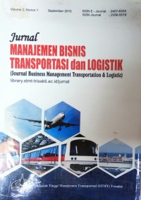 Jurnal Manajemen Bisnis Transportasi Dan Logistik