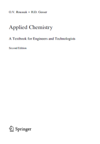 Applied Chemistry : A Textbook For Engineers And Technologists