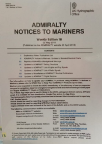 Admiralty Notices To Mariners Weekly Edition 18