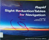 Rapid Sight Reduction Tables for Navigation Vol.3 = Latitudes 39-89, Declinations 0-29