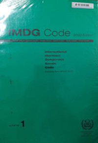 IMDG Code : International Maritime Dangerous Goods Code 2000 Edition Vol.1