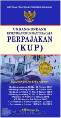 Undang-Undang Ketentuan Umum dan Tata Cara Perpajakan