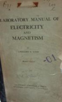 Laboratorium Manual of Electricity and Magnetism