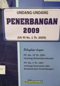 Undang-Undang Penerbangan 2009 (UU RI No. 1 Th. 2009)