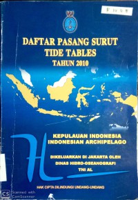 Daftar Pasang Surut Tide Tables Tahun 2010 : Kepulauan Indonesia, Indonesia Archipelago