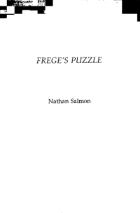 Frege's Puzzle