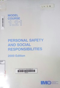 Model Course 1.21 Personal Safety And Social Responsibilities 2000 Edition