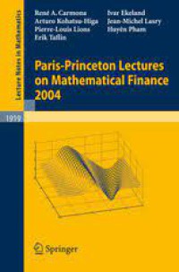 Paris-Princeton lectures on mathematical finance 2004