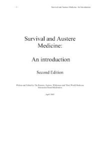 Survival and Austere Medicine : An introduction