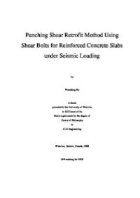 Punching Shear Retrofit Method Using Shear Bolts for Reinforced Concrete Slabs under Seismic Loading