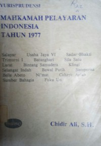 Yurisprudensi Mahkamah Pelayaran Indonesia Tahun 1977