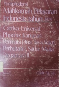 Yurisprudensi Mahkamah Pelayaran Indonesia Tahun 1979