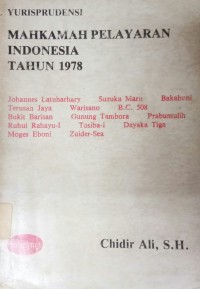 Yurisprudensi Mahkamah Pelayaran Indonesia Tahun 1978